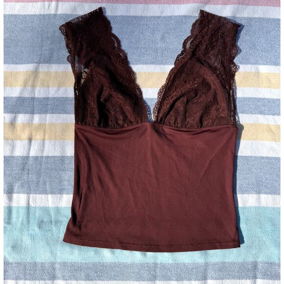 NWT, Free People, Power Play Cami, Color Bittersweet Brown, Size M - Picture 1 of 6